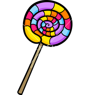 Two Colorful Swirl Lollipops 