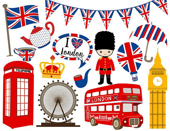 London UK - Set Clipart - Dig