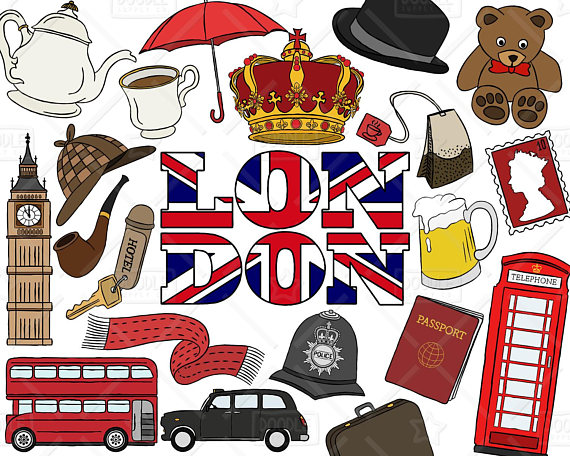 London Clipart Vector Pack, B - London Clipart