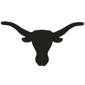 Longhorn Silhouette Clip Art  - Bull Head Clip Art
