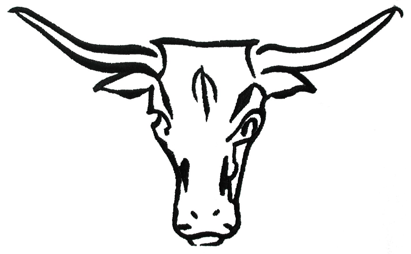 Longhorn Cattle Skull Clipart