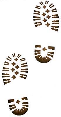lopende boots om thema - Boot Print Clip Art