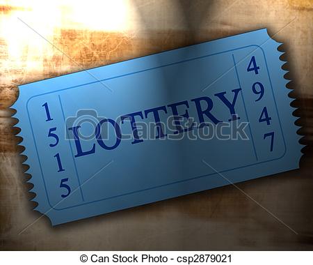... lottery - blue lottery ticket on an old paper texture lottery Clipartby ...