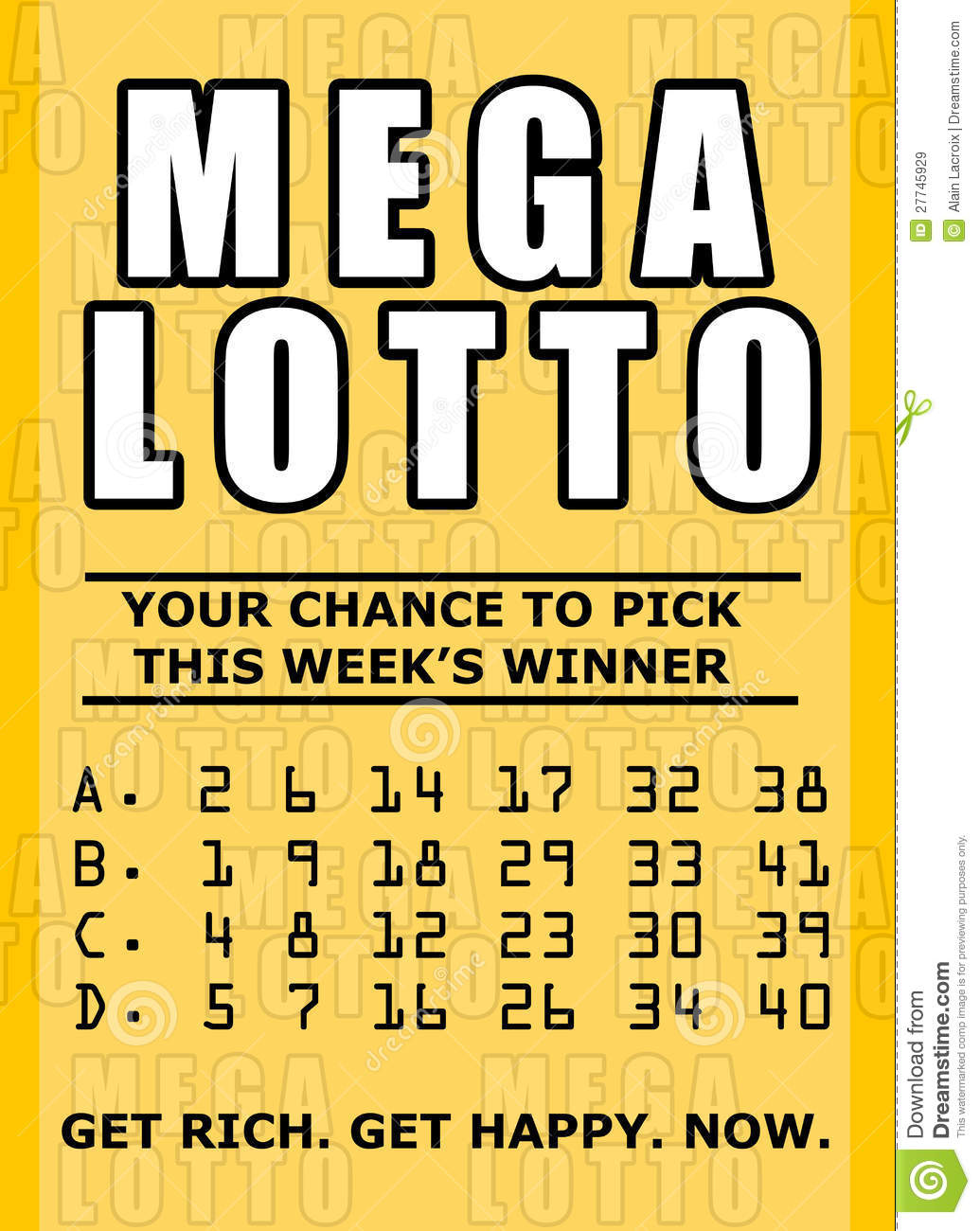 Lottery Ticket Lotto Clipart  - Lottery Ticket Clip Art
