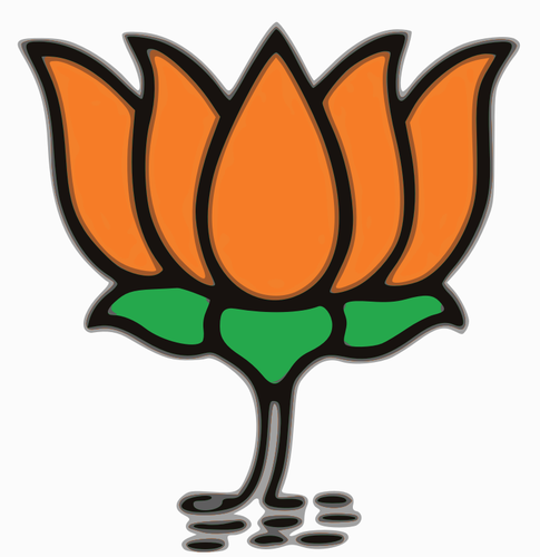 Lotus BJP symbol vector drawi - Lotus Clipart