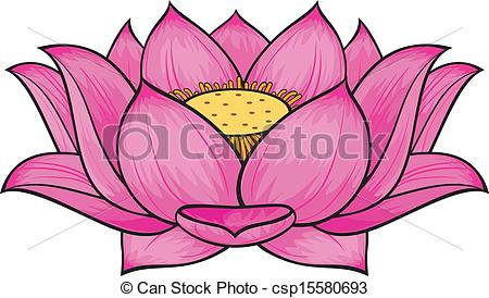 Lotus flower. Vector ornament
