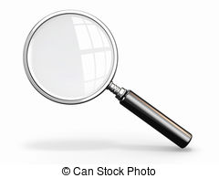 Loupe on white background. 3d