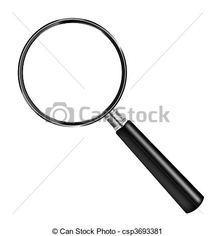 magnifying glass loupe to magnify enlarge isolated - csp3693381