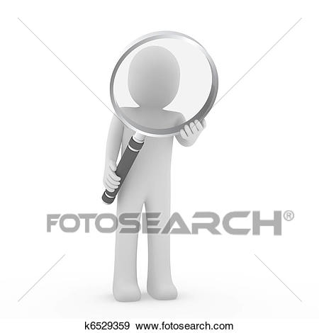 Outlined Magnifying Glass Sto