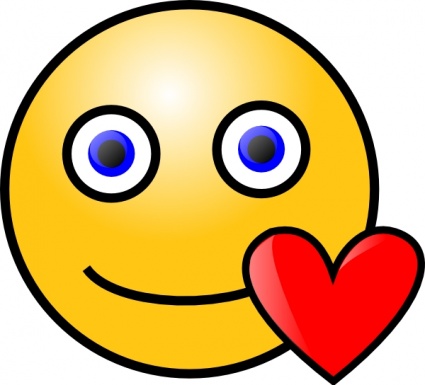 Love Heart Smiley clip art . - Smiley Clip Art