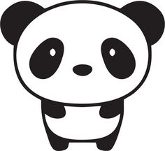 Cute panda clipart .
