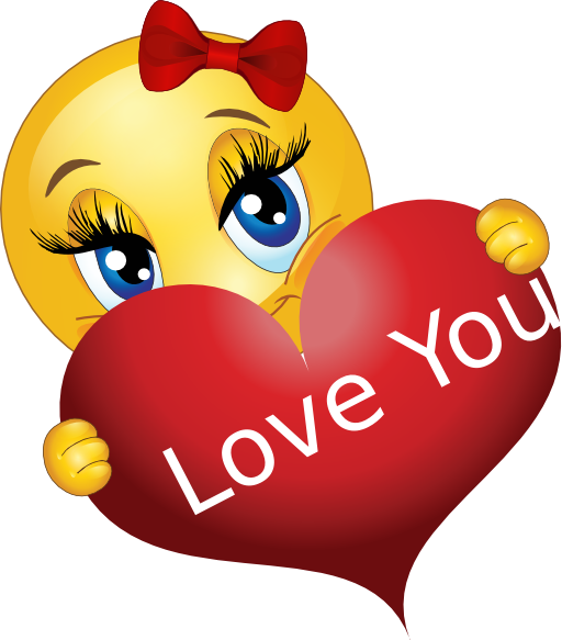 Love You Girl Smiley Emoticon - I Love You Clipart Animated