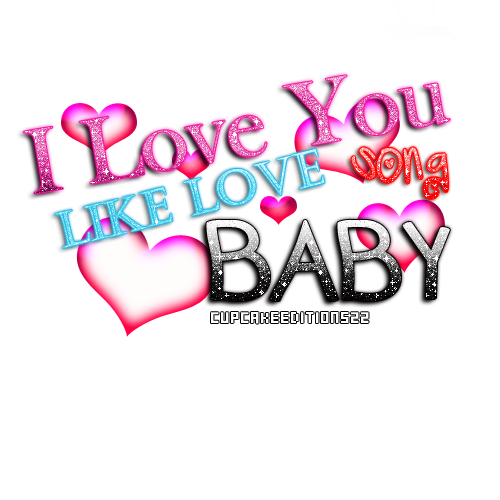 I love You Like Love Song PNG text by CupcakeEditions22 ClipartLook.com 
