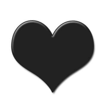 Low Resolution Clipart Graphi - Black Heart Clipart