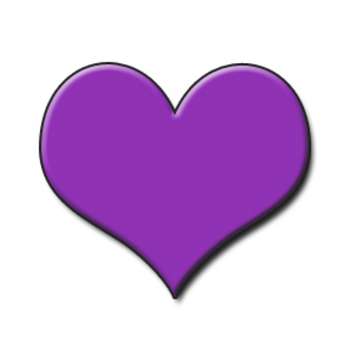 Low Resolution Clipart Graphi - Purple Heart Clip Art