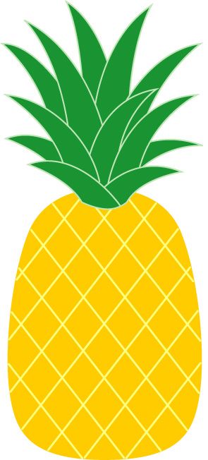 Large Painted Pineapple PNG C