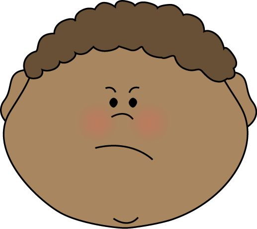 Mad face annoyed face clipart kid