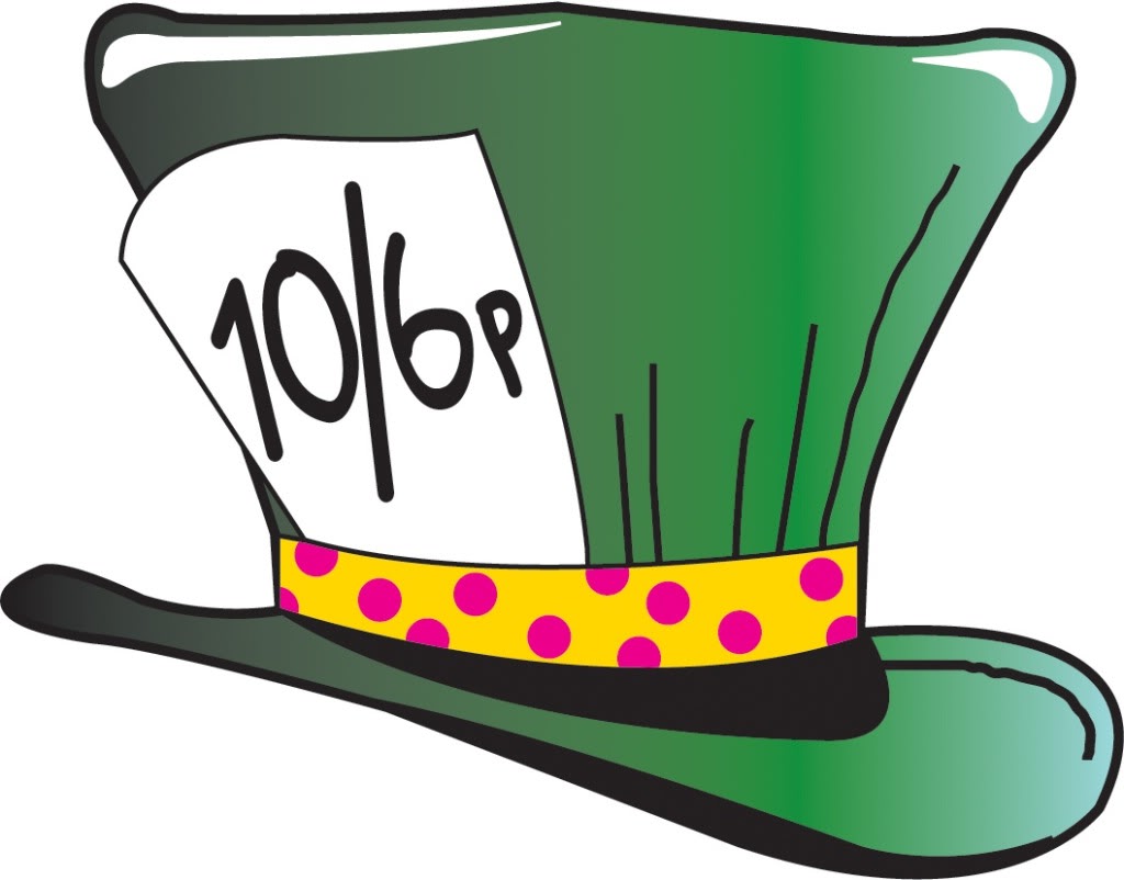 Mad hatter top hat clipart - 
