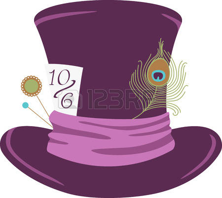 mad hatter: Purple velvet tophat ready for the hatter.