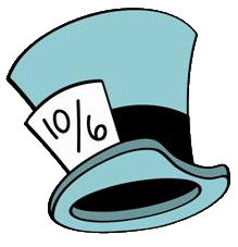 Mad hatter top hat clipart - .