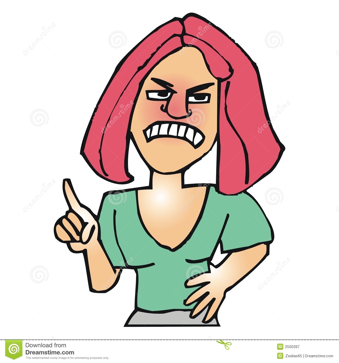Girl Getting Mad Clipart