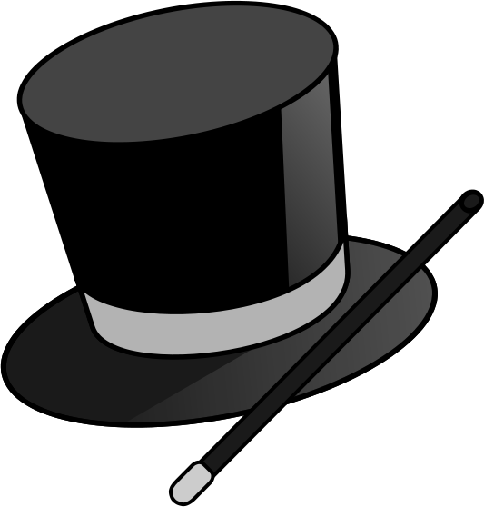 Magic Hat And Wand Recreation - Magic Hat Clipart