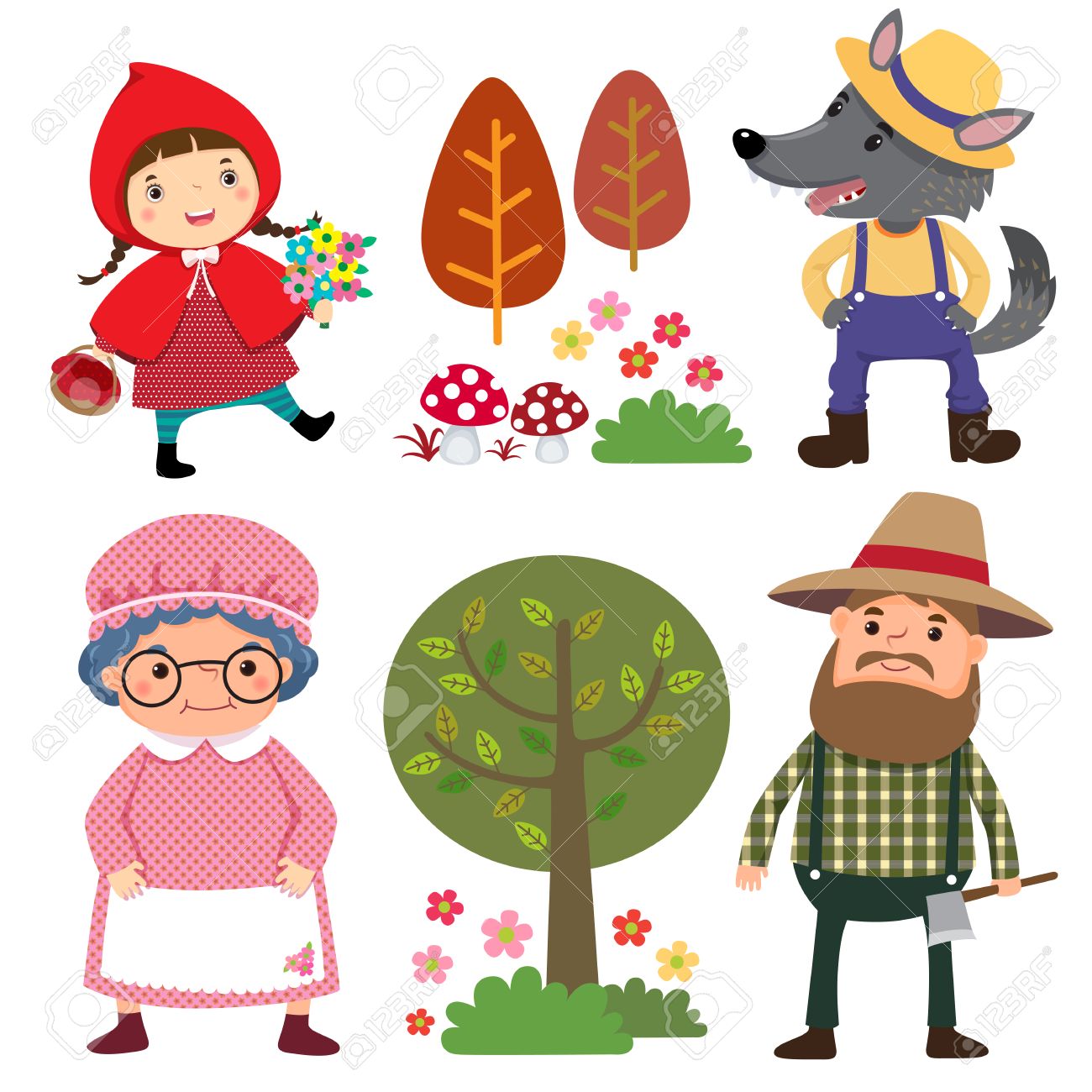 Character Clipart red riding hood