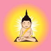 Gautama Buddha Doing Meditation; Gautama Buddha Vector Illustration