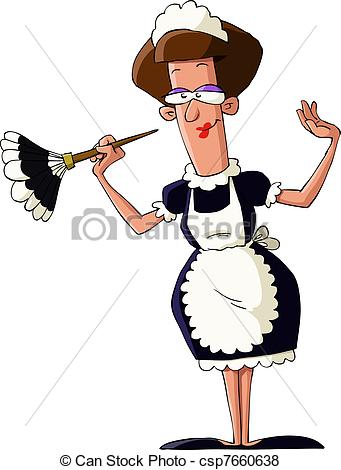 ... Maid on a white background, vector illustration