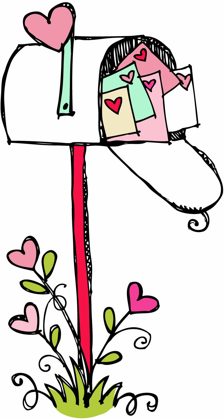 Mailbox Clipart Black And White Happy Valentines Day