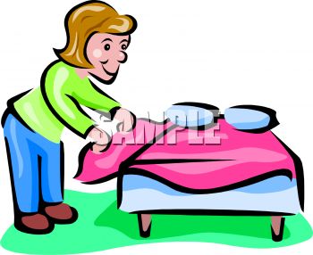 Make Bed Clipart - PNG Image 