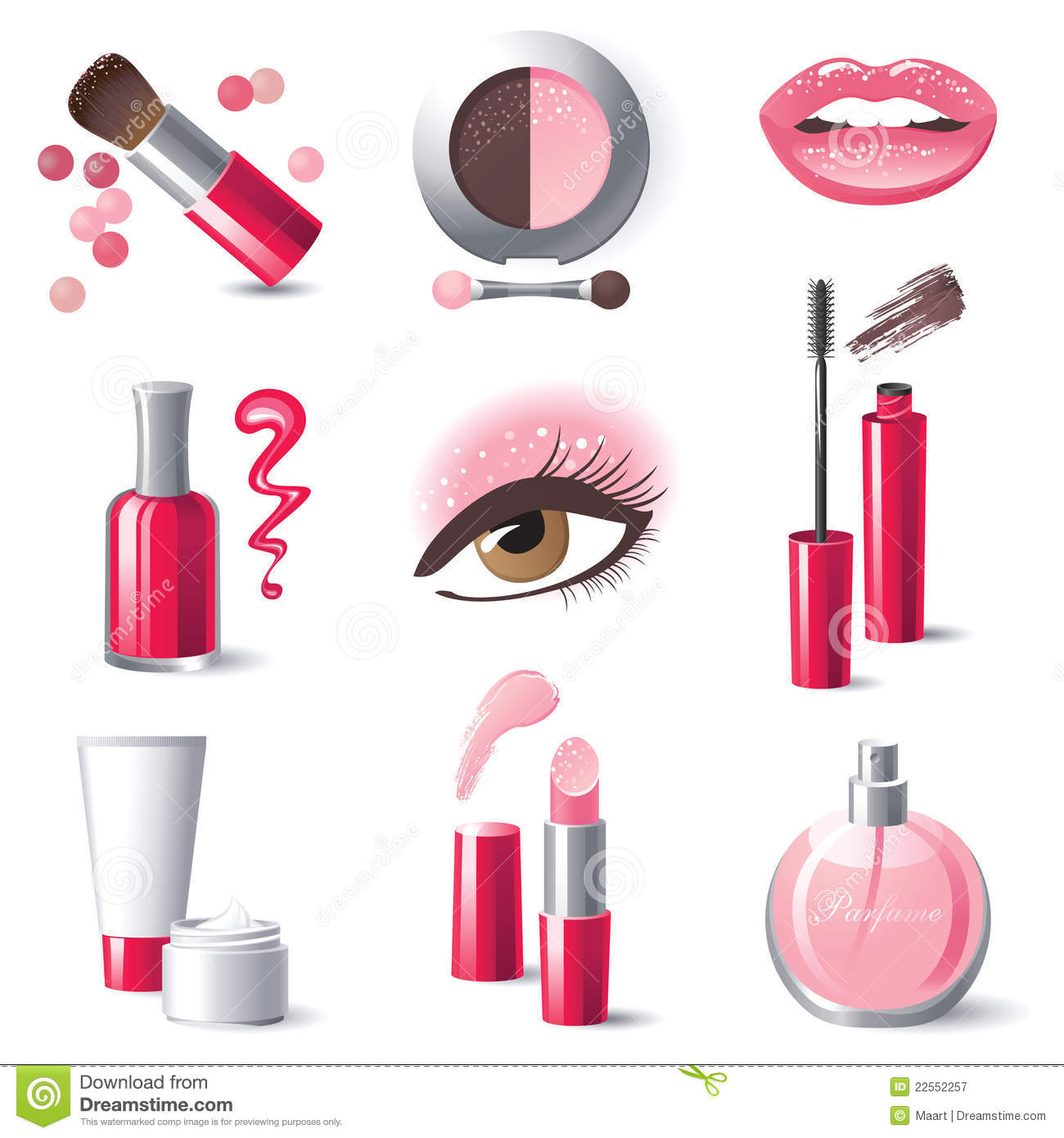 Make-up icons Royalty Free Stock Photography