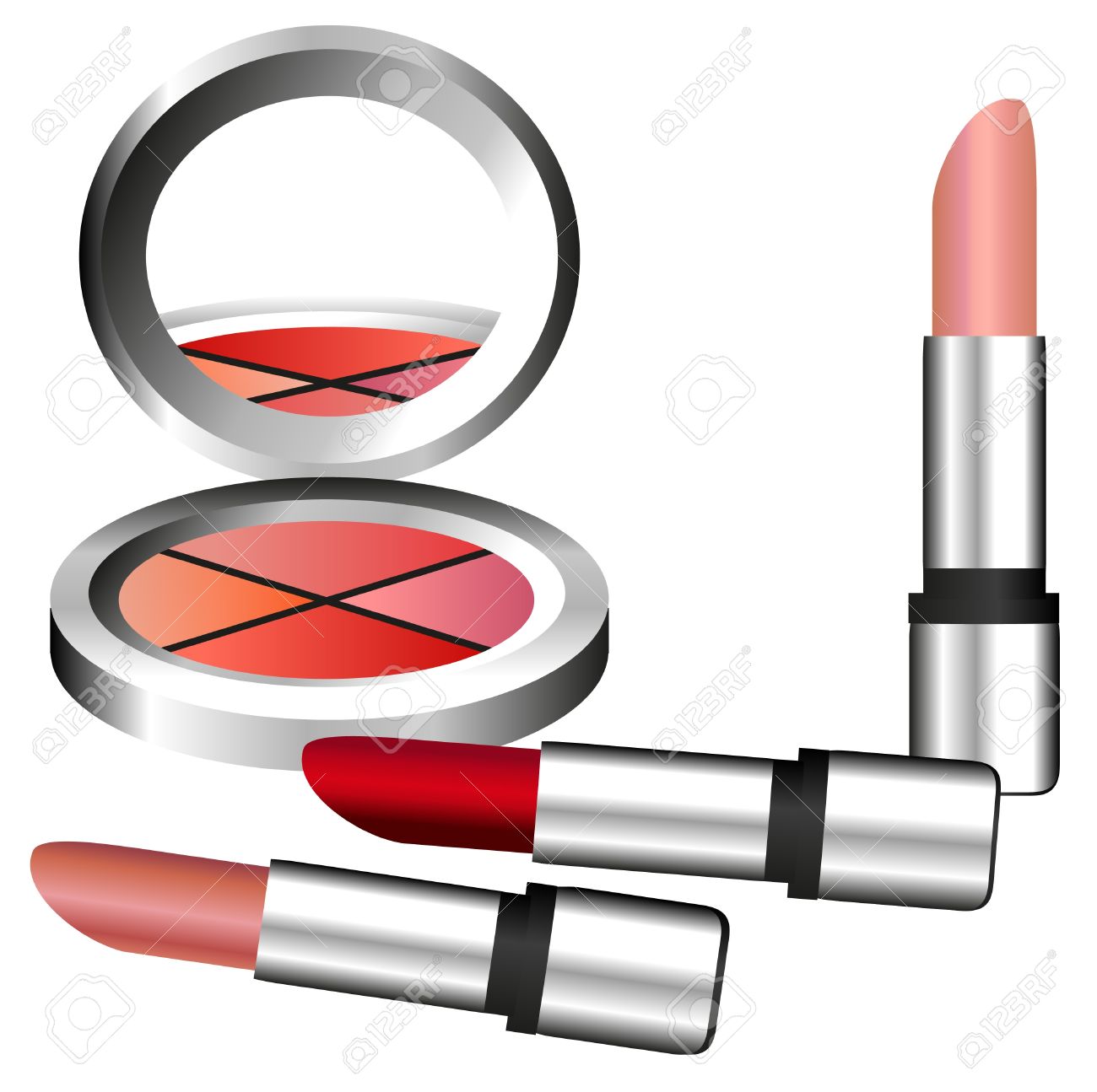 Make up set with eyeshadow an - Make Up Clipart