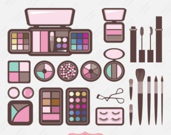 Cosmetic Kit Clip Art | Popular items for makeup clip art on Etsy