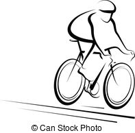 ... Male Cyclist - Vector illustration of a man cycling.