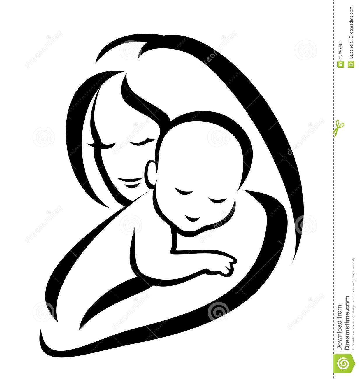 Mama And Baby Clipart - Mother And Baby Clipart