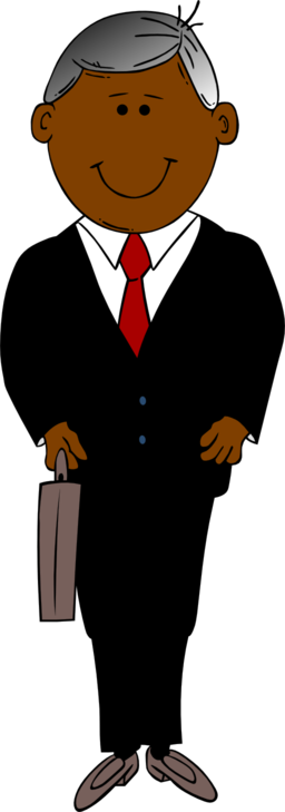 Man In Suit Standing Clip Art