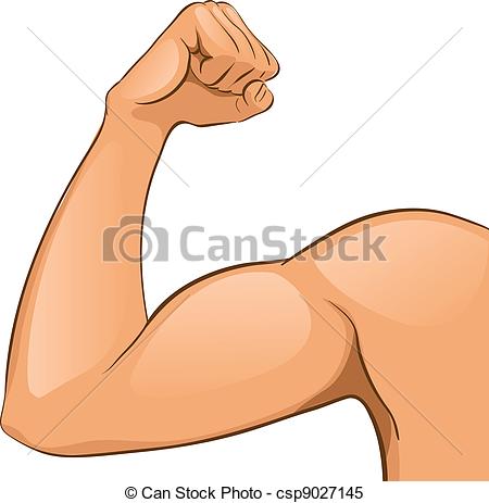 White Muscle Arm clip art .