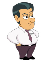 boss in office with serious expression on face clipart. Size: 83 Kb