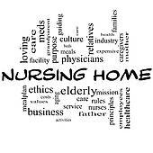 man nursing home; elderly nur - Nursing Home Clipart