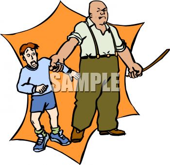 Man Threatening To Abuse A Boy Royalty Free Clip Art Image