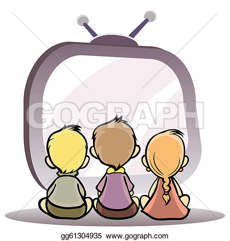 Man watching television u0026middot; Children watching tv