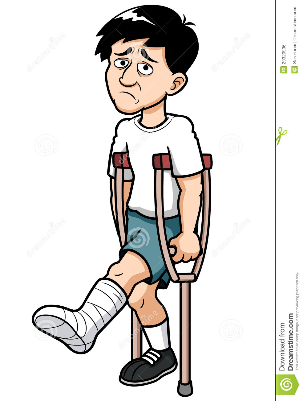 Man With A Broken Leg Royalty - Broken Leg Clipart
