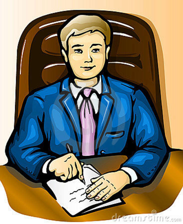 Manager Clipart Manager At The Table Vector