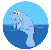 Manatee Swimming Size: 69 Kb From: Marine Life Clipart
