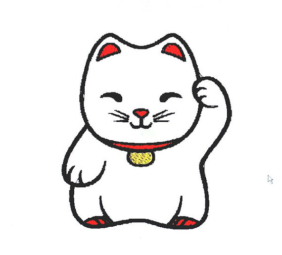 Maneki Neko Cat is wishing Go