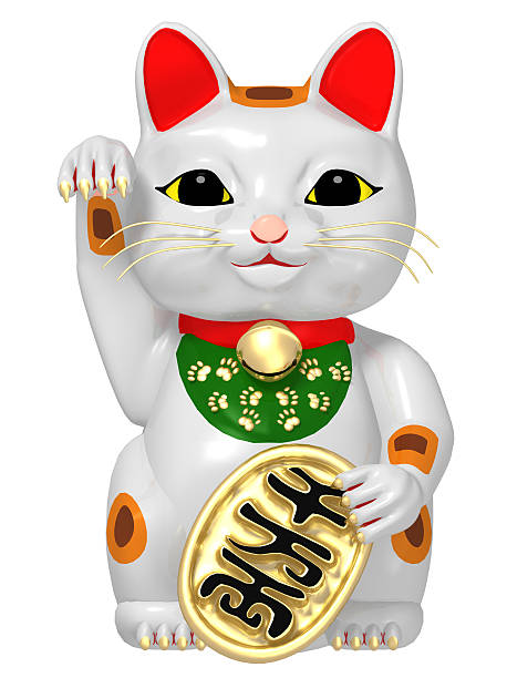 Lucky cat illustration vector - Maneki Neko Clipart