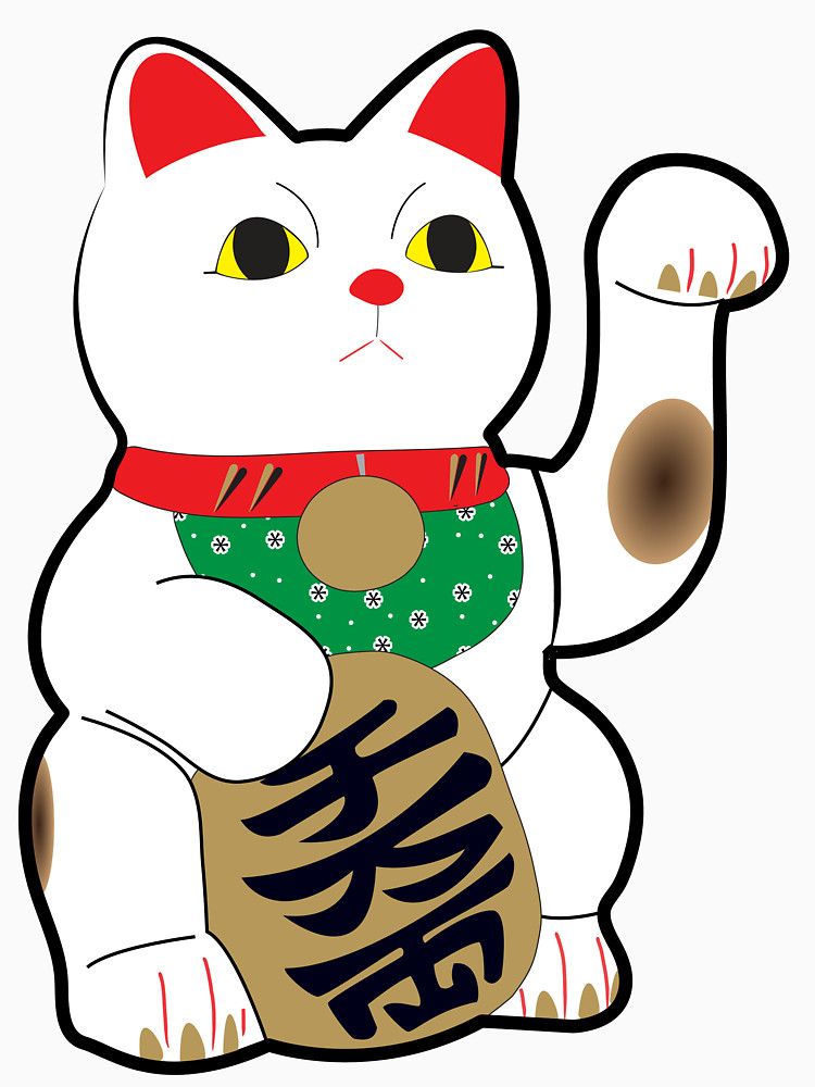 Lucky cat illustration vector
