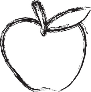 mango clipart black and white - Clipart Of Apple