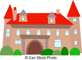 ... mansion - a generic rickety mansion isolated on white